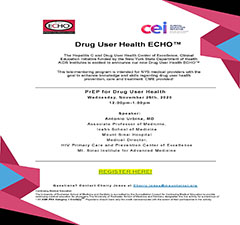 CEI Drug User Health ECHO: PrEP for Drug User Health